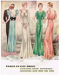 Fashion Paris In Full Dress 1933 Vintage Evening Gowns 30s Fashion Vintage Fashion