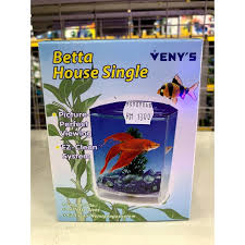 Uniquely shaped 2 gallon acrylic nano tanks for bettas or other small nano tank animals. Veny S Betta House Shopee Malaysia