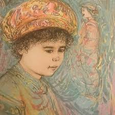 Young Boy ~ Edna Hibel ~ Signed Lithograph II 35/107 ~ VII 30/41 ed 348