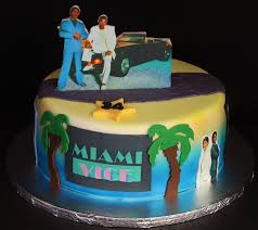 Birthday Ideas In Miami Miami Vice Cakes By Cecy Huezo Www Delightfulcakesbycecy Com Miami Vice Party Themed Cakes Miami Vice Theme