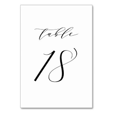 Black Minimalist Script Wedding Table Number 18 Zazzle Com Wedding Table Numbers Wedding Table Table Numbers