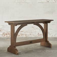 Wooden Console Table With Arched Trestle Base Rustic Console Tables Console Table Wooden Console Table