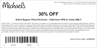 Michaels Coupons 30 Off Everything After 4pm Today At Michaels Coupon Michaels Crafts Store Hobby Lobby Coupon