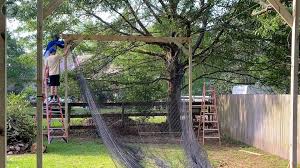 Getting the area and frame outline properly sized is important. Simple Diy Batting Cage In Backyard Video Tutorial Pahjo Designs