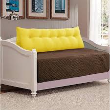 King size beds are usually measured to be 76 inches in width and 80 inches in length. Wowmax Large Bolster Triangular Reading Backrest Positioning Support Wedge Pillow Headboard For Day Bed Bunk Bed Rv Trailer With Removable Cover Yellow California King Size 72x8x20inch Walmart Com Walmart Com