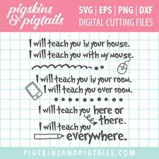 Download I Will Teach You Cut File Pigskins Pigtails