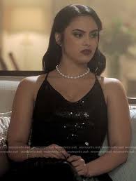Veronica S Black Sequin Dress On Riverdale Outfit Details Https Wornontv Net 70193 Rive Veronica Lodge Fashion Black Sequin Dress Veronica Lodge Outfits