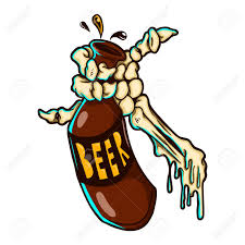 A skeleton arm holding a rose tattoo addresses two fundamental thoughts; Skeleton Hand Holding Beer Bottle Royalty Free Cliparts Vectors And Stock Illustration Image 119348215
