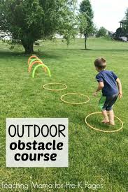 Diy Outdoor Obstacle Course For Kids Preschool Outdoor Activities Outdoor Games For Preschoolers Kids Obstacle Course