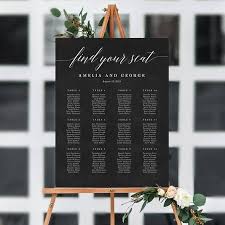 7 Sizes Editable Wedding Seating Chart Template Pdf