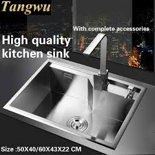 Price range of kitchen sinks according to sink type in india. Tangwu High Quality Food Grade 304 Stainless Steel Kitchen Sink Manual Single Slot Thickeni Stainless Steel Kitchen Sink High Quality Kitchen High Quality Food