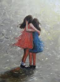 Sisters Art Print Two Sisters Hugging Girls Sister Wall Etsy In 2021 Sisters Art Sisters Wall Art Girl Room Art