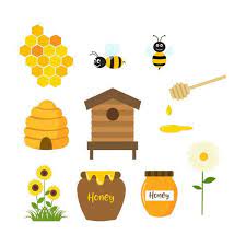 Honey Bees Clipart Honeycomb Bees Hive Bee Hive Etsy In 2021 Bee Clipart Honey Illustration Cute Wallpapers