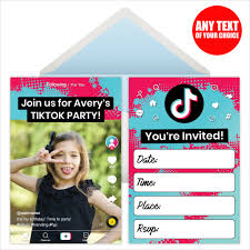 Tiktok party invitation kids spend hours on tiktok and this invitation is sure to get everyone excited about your party! Tiktok Birthday Party Supplies Party Supplies Canada Open A Party