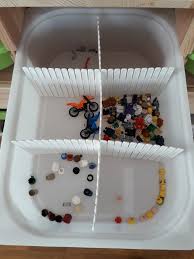 Ikea Lego Hack Trennstege In Die Trofast Schublade Einlegen Und Schon Findet Man Die Einzelteile Wieder Lego Storage Lego Ikea Trofast