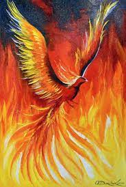 The bird that is reborn from asheswiki: Phoenix Bird Painting By Olha Darchuk Saatchi Art