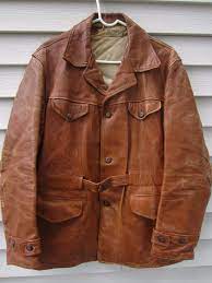 True Vintage Grais Brown Leather Jacket Horsehide 1940s 50s Weathered Distressed Vintage Clothing Men Leather Jacket Brown Leather Jacket