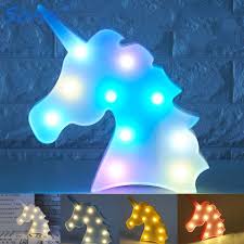 Flamingo Unicorn Lamp Kids Led Night Light Baby Unicorn Party Unicornio Animal For Children S Wall Lamp Bedroom Decoration Gifts Led Night Lights Aliexpress