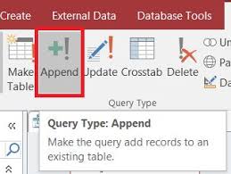 Creating An Append Query In Microsoft Access Database Access Database Tutorial Access Database Database Internet Phone