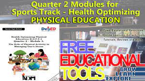 Growing healthy health learning area standard: Shs Sports Track Health Optimizing P E Quarter 2 Modules Slm
