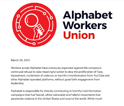 The alphabet workers union formed in january by google engineers to give structure to activism is establishing its voice. Alphabet Workers Union Awu Cwa On Twitter The Tech Hearings On Misinformation Are Underway We Re Underwhelmed So Far We Ve Spoken Up About This Before Individually As Workers Jointly As A Union After