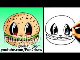 Kawaii Food Drawing Tutorial Hamburger Leer Tekenen Tekenen Eten Teken