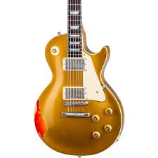 Gibson Custom Les Paul Standard Limited Run Solid Body Electric Guitar Aztec Gold Over 3 Color Sunburst Aged White Pea Body Electric Les Paul Standard Guitar