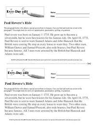 Education World Every Day Edit Paul Revere S Ride Run On Sentences Grammar Correction Education World