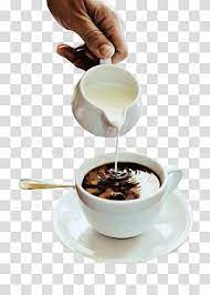 Person Pouring Creamer On Coffee Turkish Coffee Cappuccino Tea Breakfast Brew Coffee Transparent Background Png Clipa Breakfast Tea Coffee Cup Cafe Milk Cafe