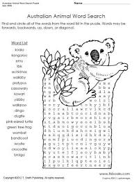 Australian Animal Word Search Puzzle Worksheet Australian Animals Animal Activities Australian Wildlife