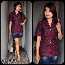 23 model baju atasan wanita modern dan modis 2019 model. Kemeja Endek Wanita Aneka Kemeja Endek Shopee Indonesia