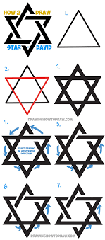How To Draw The Star Of David The Jewish Star With Easy Steps Drawing Tutorial How To Draw Step By Step Drawing Tutorials Estrela De Davi Tatuagens Desenho Passo A Passo