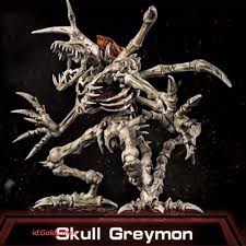 Digital Adventure Skull Greymon Resin Statue In Stock Surge Studio H30cm  Large | eBay