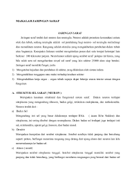 Makalah sistem saraf bab i pendahuluan 1.1 latar belakang seluruh aktivitas didalam tubuh manusia diatur oleh sistem saraf. Doc Makalah Jaringan Saraf Fitri Ayu Badriati Academia Edu