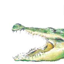 Alligator Nursery Art Crocodile Nursery Art Watercolor Painting Alligator Print Baby Boy Room Crocodile Jungle Safari Art Nursery Art Boy Alligators Art