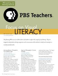 Resource Lesson Plans By Pbs Teachers For Guiding Teaching And Learning Of Visual Literacy Visual Literacy Literacy Lessons Literacy