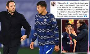 The injured brazilian was seen in the stands. Thiago Silva Thanks Frank Lampard After His Sacking But Now Faces Awkward Reunion With Thomas Tuchel Daily Mail Online
