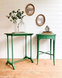 Park Bench Green Painted End Tables Side Tables Meg Del Design In 2020 Painted End Tables Green Painted Furniture Painted Furniture