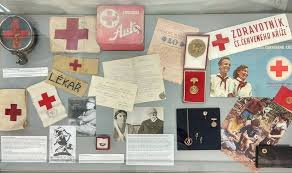 Logotype of český červený kříž (czech red cross). Sto Let Cerveneho Krize V Ceskoslovensku Zdravotnicke Muzeum Nlk