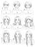 Anime Straight Hair Drawing