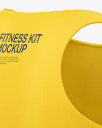 Download Women S Fitness Kit Mockup Back Half Side View In Apparel Mockups On Yellow Images Object Mockups