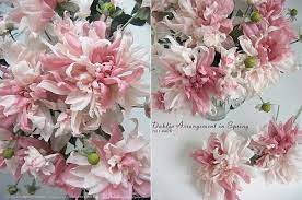 大理花花飾特寫 非染色作品 fabric flowers leather flowers floral wreath