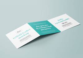 Free Trifold Square Leaflet Mockup Free Mockup Brochure Mockup Free Brochure Mockup Psd Free Square Brochures
