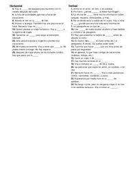 A pez b mariposa c serpiente d araña. Avancemos 2 Unit 1 Lesson 1 1 1 Crossword Puzzle By Senora Payne