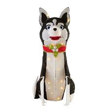 Home depot's christmas decorations are here, and we're in love with every single thing they're offering up this year. Home Accents Holiday 3 Ft Adorable Dogs Led Husky Ty607 2014 The Home Depot