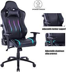 healgen gaming chair integrated adjustable lumbar cushion high performance metal base adjustable armre lumbar support cushion office computer desk gaming chair