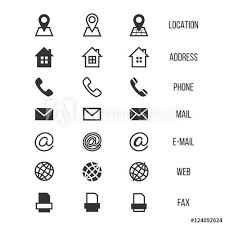 Business Card Vector Icons Home Phone Address Telephone Fax Web Location Symbols Vector Business Card Business Card Icons Illustration Business Cards