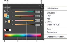 how do i display the cmyk color sliders adobe support