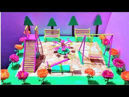 Park Model Making For School Project | Kids | Exhibition | Best Out Of  Waste - Youtube | Diy Craft Projects, School Projects, School Playground  Design