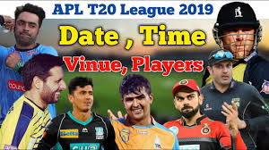 Millions of ipl fans eagerly waiting for the upcoming ipl 2021 season 14. Apl T20 2019 Afghanistan Premier League Schedule Date Fixtures Venues Youtube